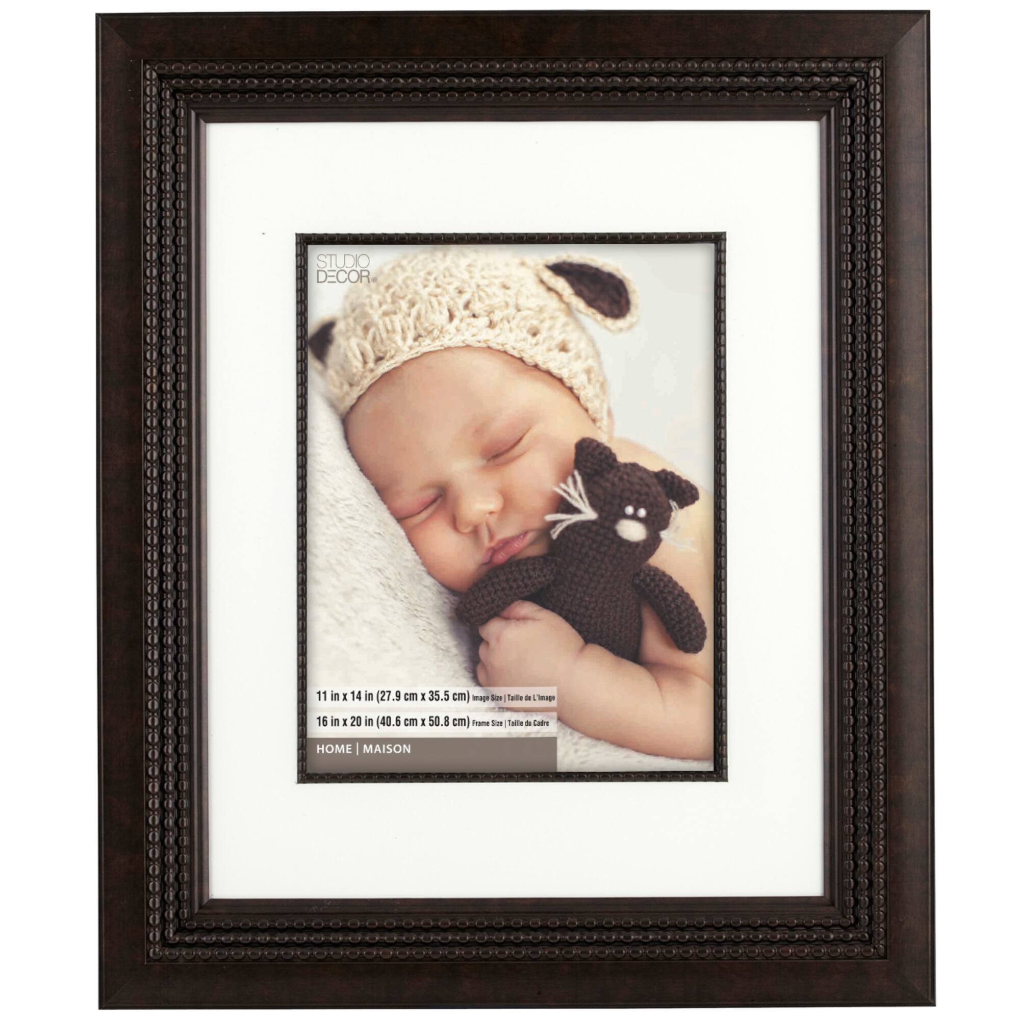 Home Bronze Triple Beaded Frame with Mat by Studio Décor